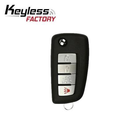 KEYLESS FACTORY KeylessFactory:Remote Flip Keys:Nissan 2002-2007 Flip Remote Head Key w/ NI04 Chip RFK-NI04